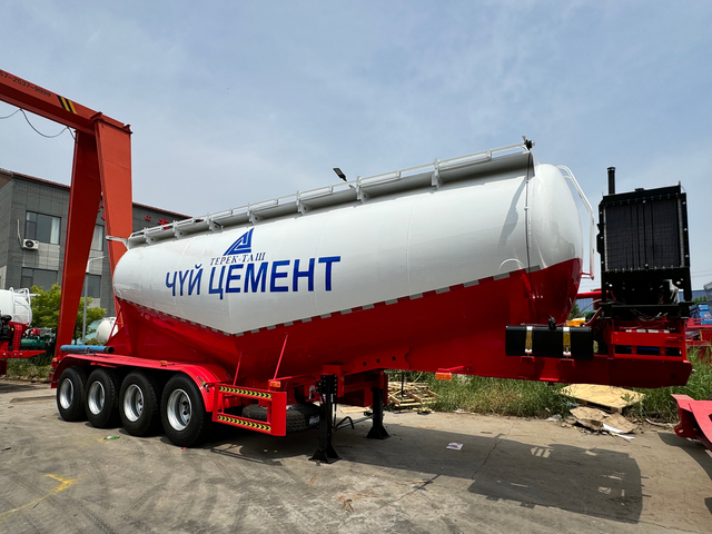 4 Oxlu 40CBM Toplu Sement Qoşqu Satılır